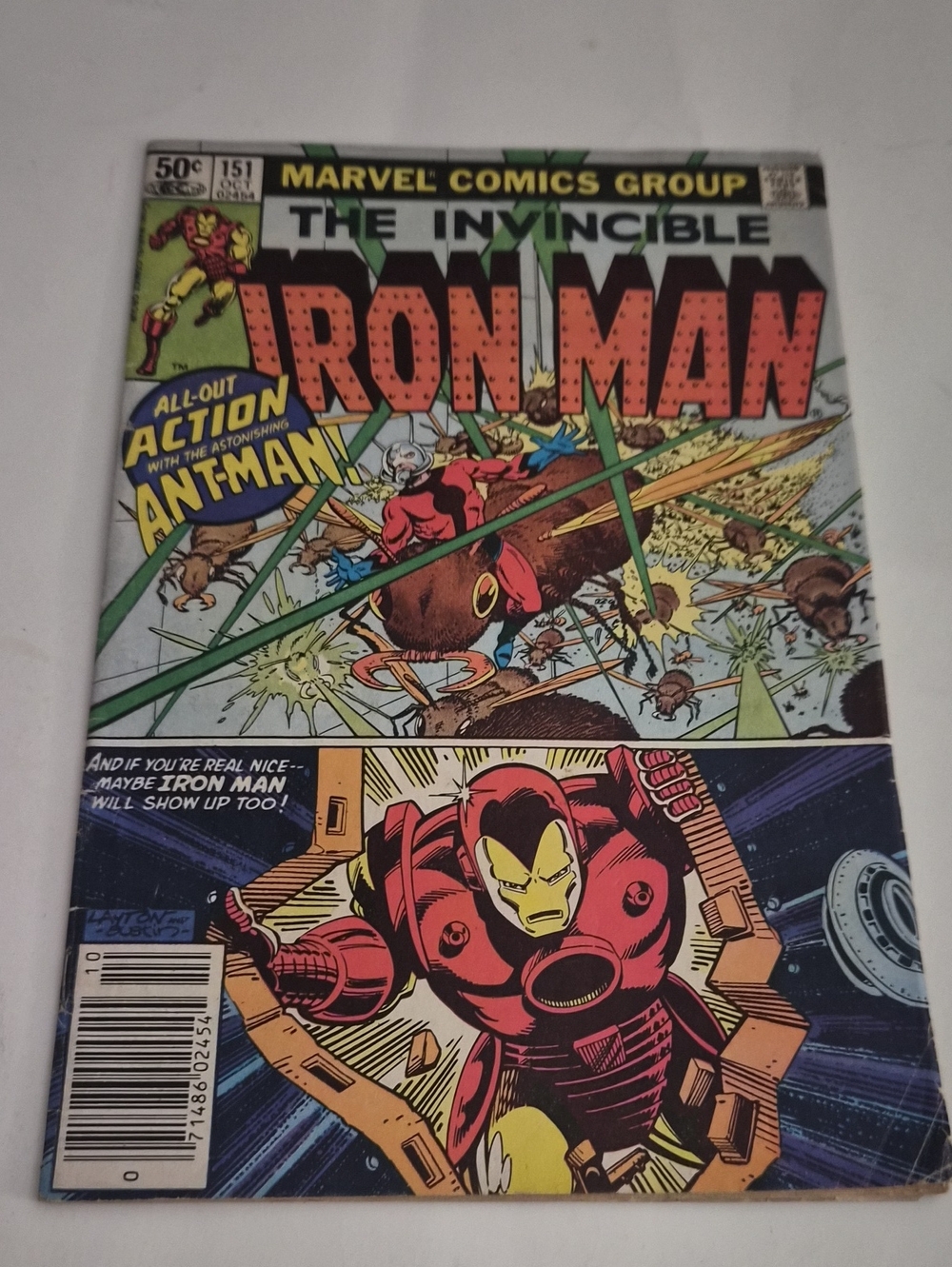 1981 The Invincible Iron Man Comic Book - Classic Red & Yellow Cover
